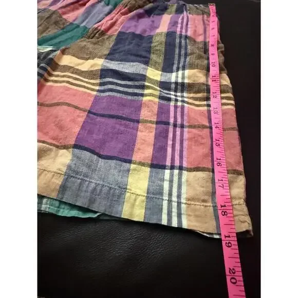 Vintage J.Crew Multicolor Preppy Plaid Cotton Men’s Shorts Size 32 - Picture 5 of 5